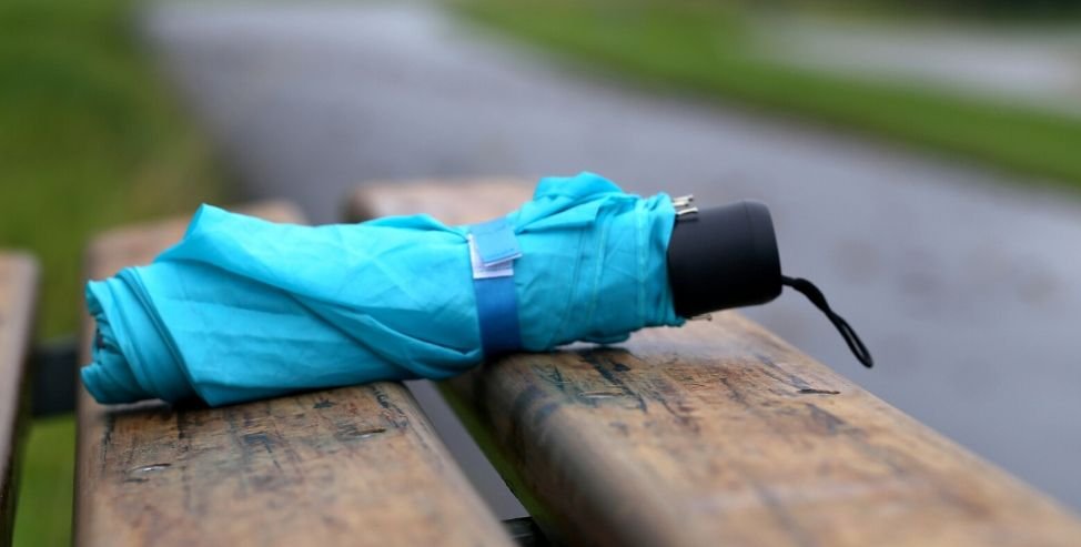 Folding Umbrella on an Airplane