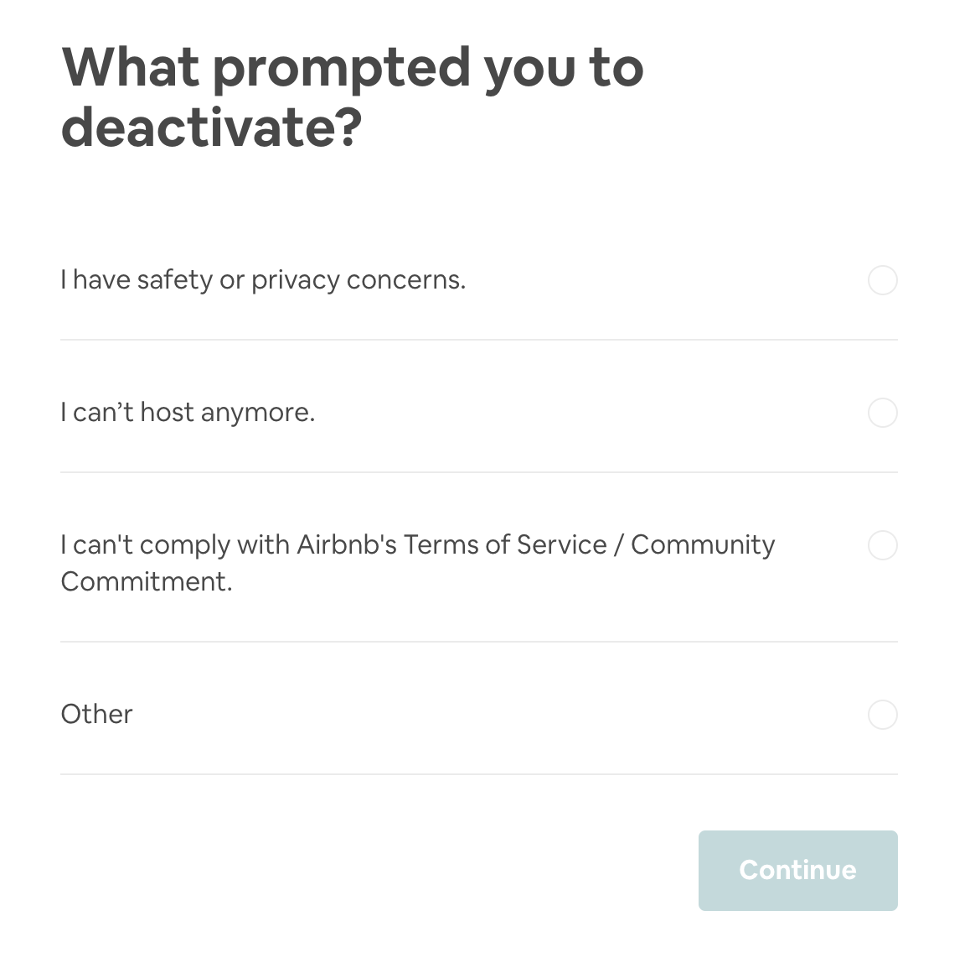 You don’t have to provide a reason; I just clicked ‘Other’ and was able to proceed.