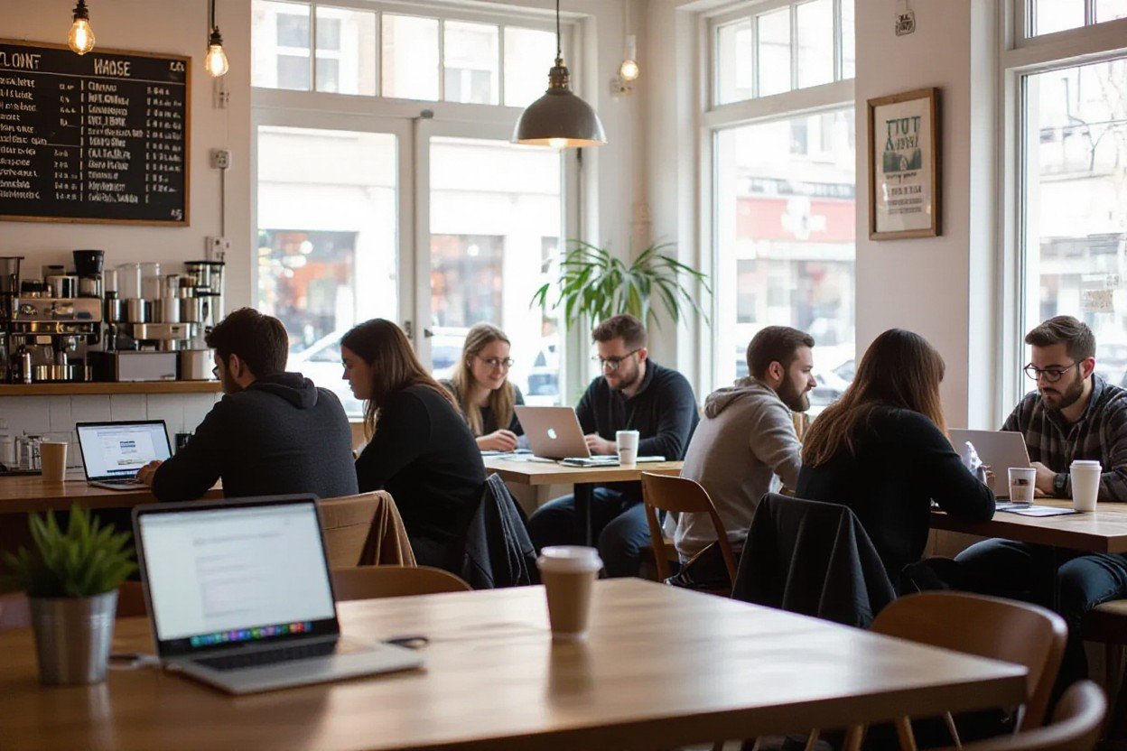 Coworking spaces are often essential for digital nomads